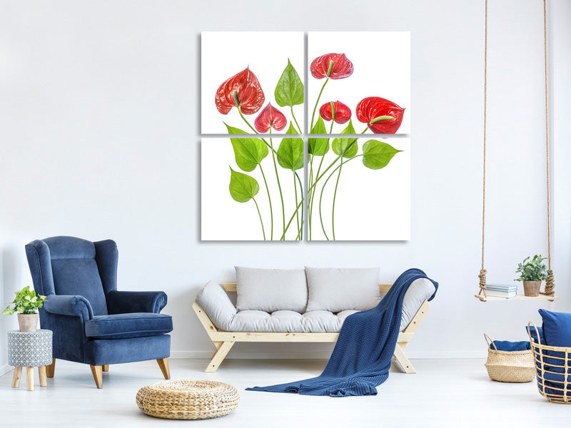 4-piece-canvas-print-anthurium