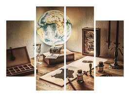 4-piece-canvas-print-antique-desk