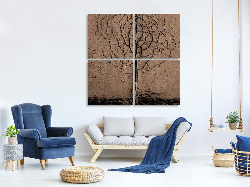 4-piece-canvas-print-asphalt-tree