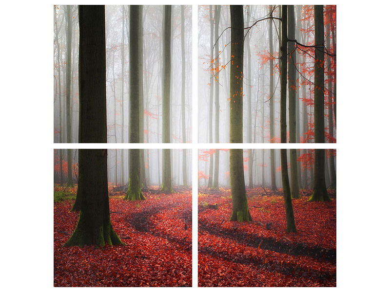 4-piece-canvas-print-autumnal-tracks