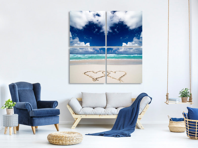 4-piece-canvas-print-beach-love-s