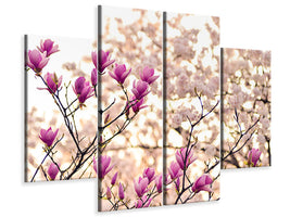 4-piece-canvas-print-beautiful-magnolia-xl