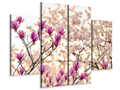 4-piece-canvas-print-beautiful-magnolia-xl