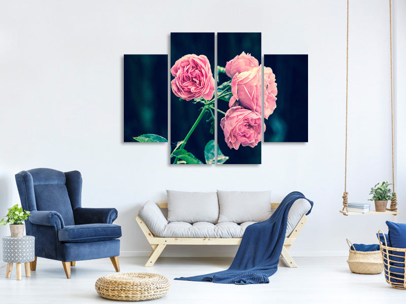 4-piece-canvas-print-beautiful-pink-roses