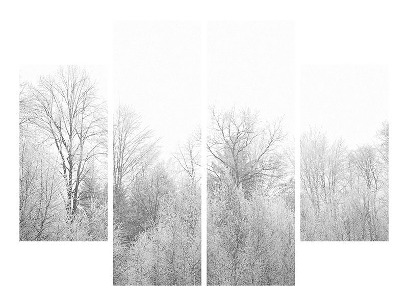 4-piece-canvas-print-birches-in-the-snow