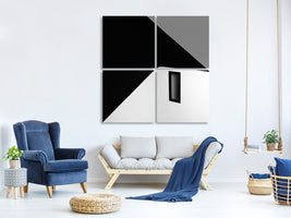 4-piece-canvas-print-black-window