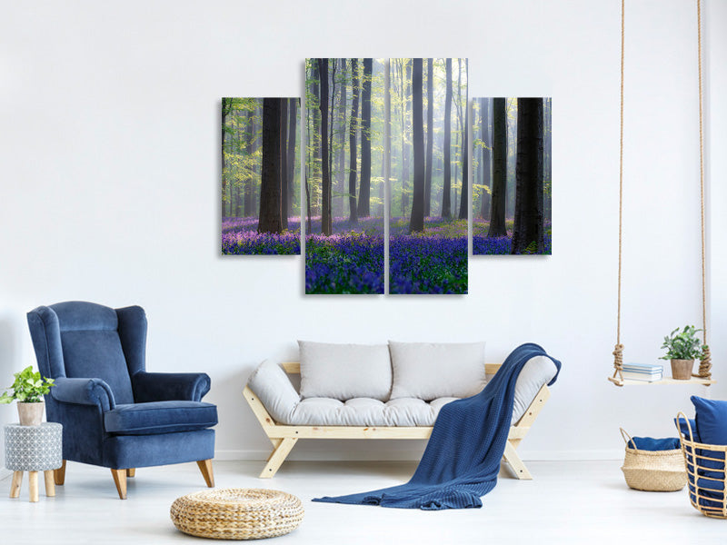 4-piece-canvas-print-bluebells