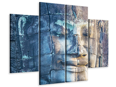 4-piece-canvas-print-buddha-in-rock