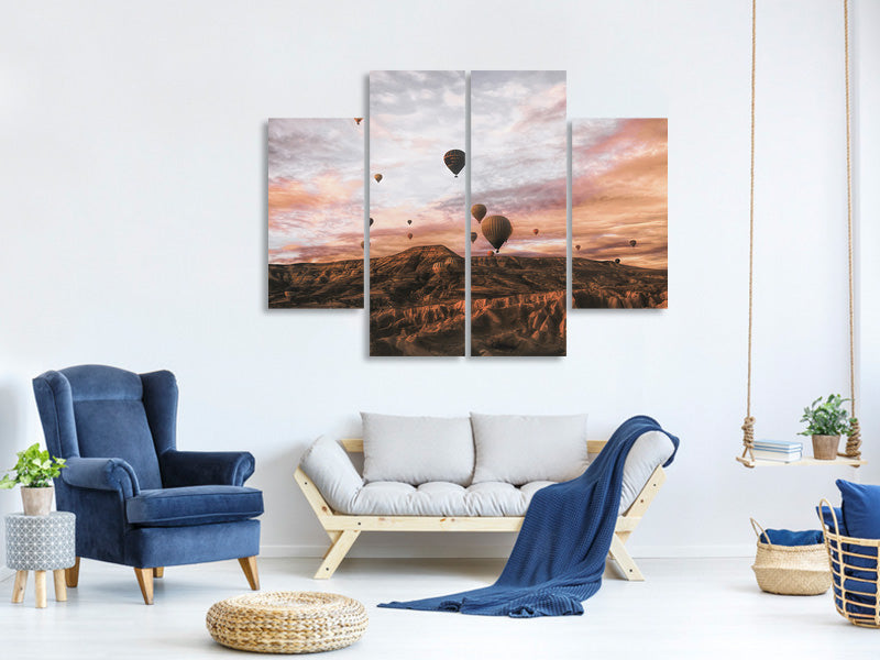 4-piece-canvas-print-cappodocia-hot-air-balloon