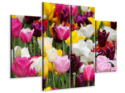 4-piece-canvas-print-colorful-tulip-field
