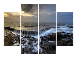 4-piece-canvas-print-evening-mood-at-the-sea