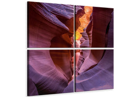 4-piece-canvas-print-fire-in-canyon