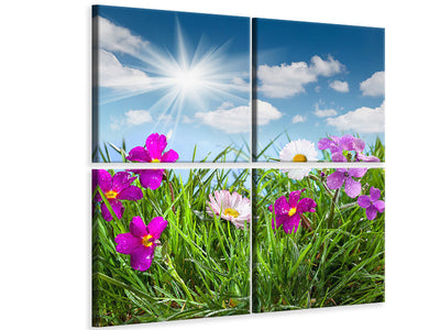 4-piece-canvas-print-flowering-meadow