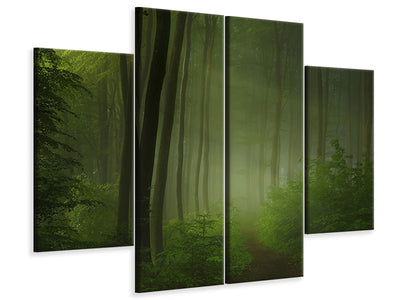 4-piece-canvas-print-forest-morning