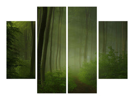 4-piece-canvas-print-forest-morning