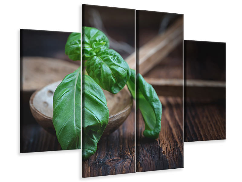 4-piece-canvas-print-fresh-basil-xl