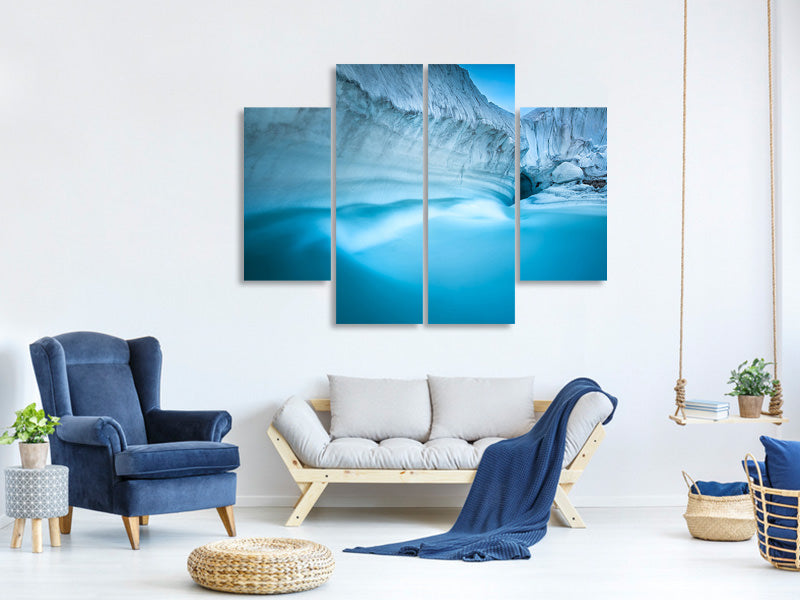 4-piece-canvas-print-glacier-river-cave