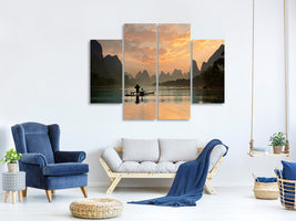 4-piece-canvas-print-golden-li-river