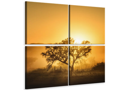 4-piece-canvas-print-golden-sunrise