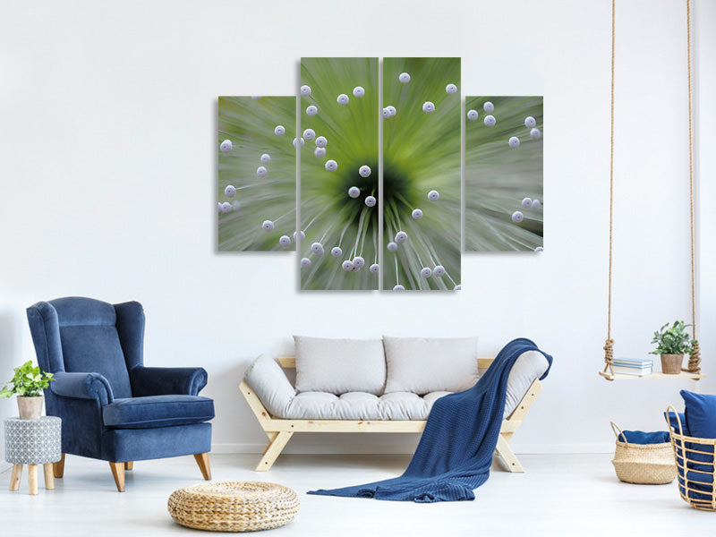 4-piece-canvas-print-green-and-white-ii