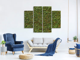 4-piece-canvas-print-green-ivy-leaves-wall