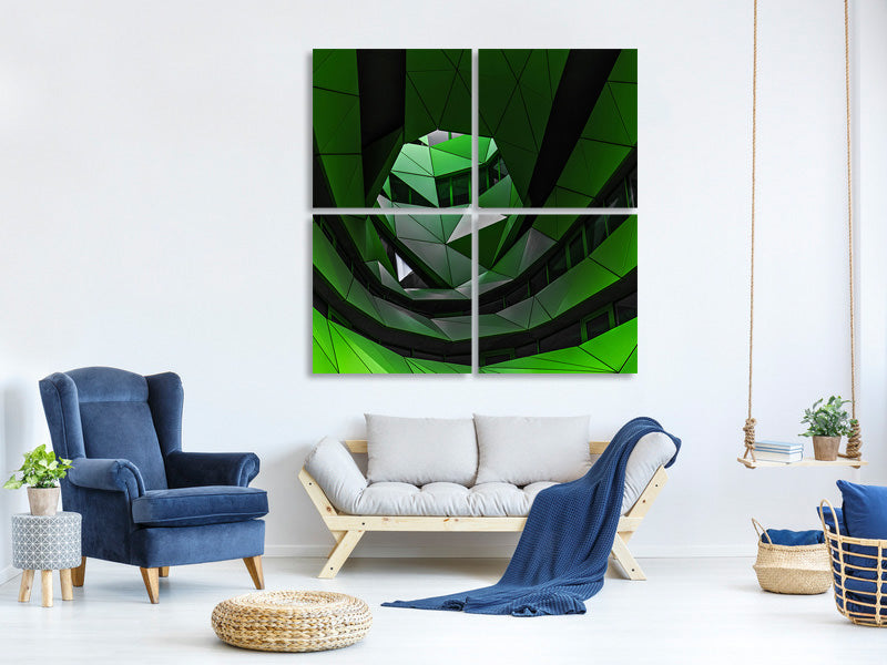 4-piece-canvas-print-green-offices