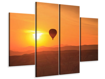4-piece-canvas-print-hot-air-balloon-at-sunset