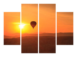 4-piece-canvas-print-hot-air-balloon-at-sunset