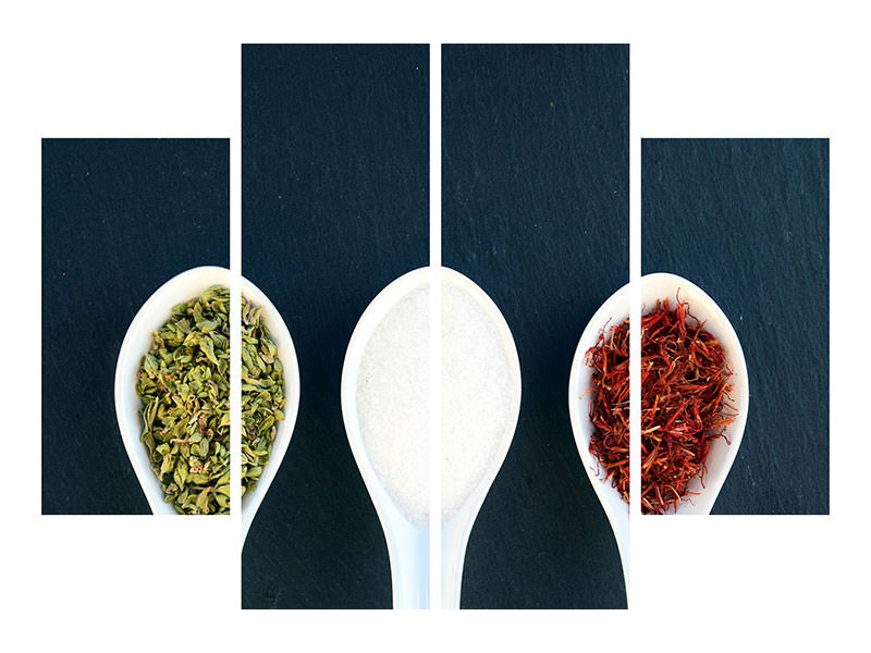 4-piece-canvas-print-italian-spices-in-the-spoon