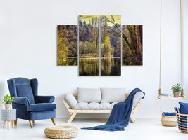 4-piece-canvas-print-lake-in-the-forest