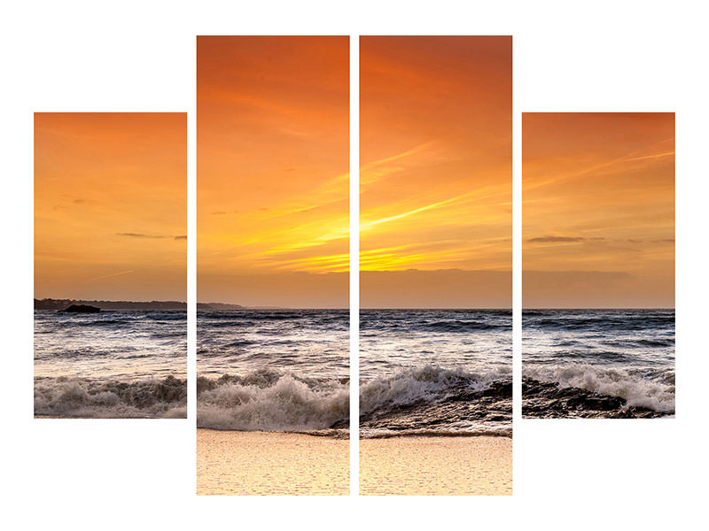 4-piece-canvas-print-lake-with-sunset