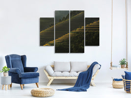 4-piece-canvas-print-landing-fields-at-sunrise-beautiful-golden-light-shines