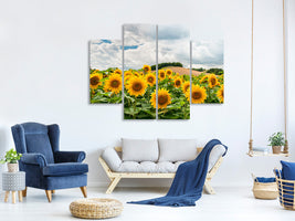 4-piece-canvas-print-landscape-with-sunflowers