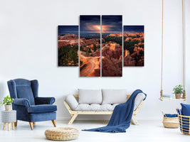 4-piece-canvas-print-lightning-over-bryce-canyon