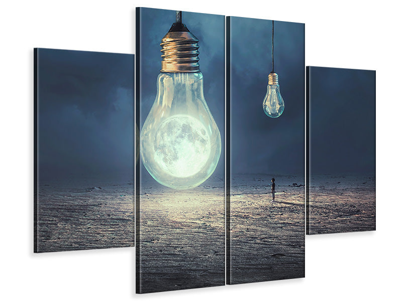 4-piece-canvas-print-moon-lamp