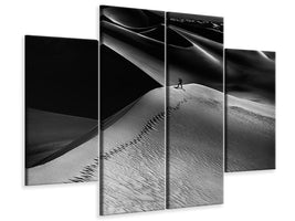 4-piece-canvas-print-one-set-of-footprints