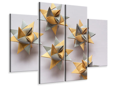4-piece-canvas-print-origami-stars