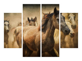 4-piece-canvas-print-painting-wild-horses