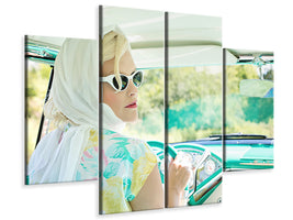 4-piece-canvas-print-retro-lady