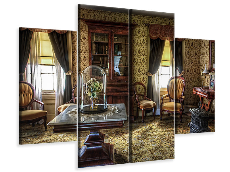 4-piece-canvas-print-retro-living-room