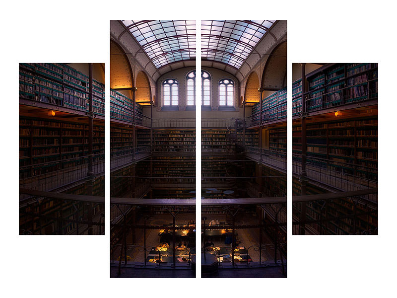 4-piece-canvas-print-rijksmuseum-library