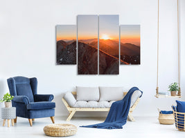 4-piece-canvas-print-running-on-the-ridge