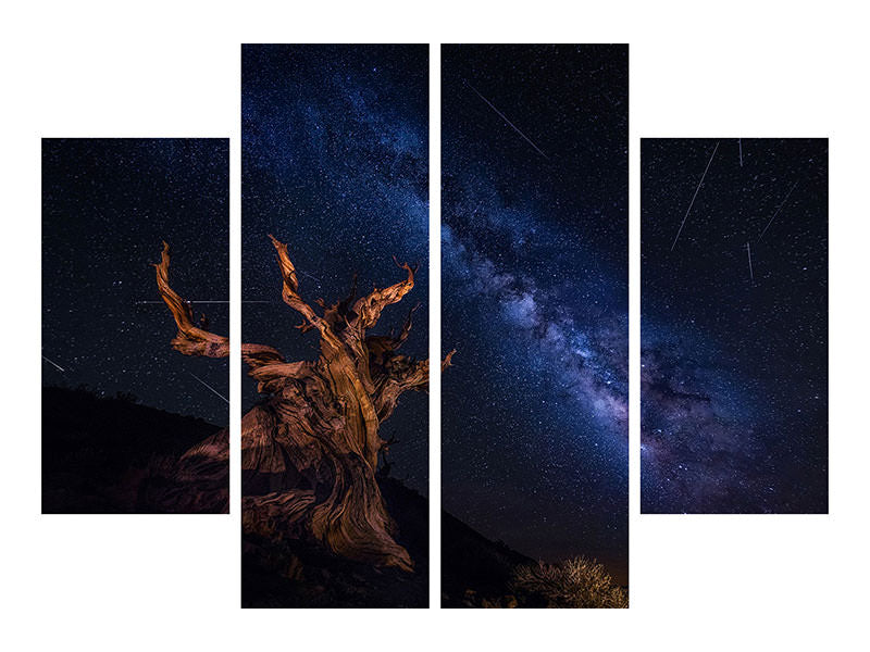 4-piece-canvas-print-shooting-stars-night