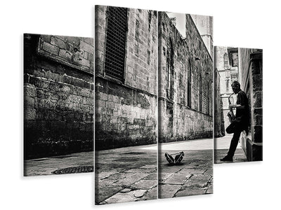 4-piece-canvas-print-silent-street