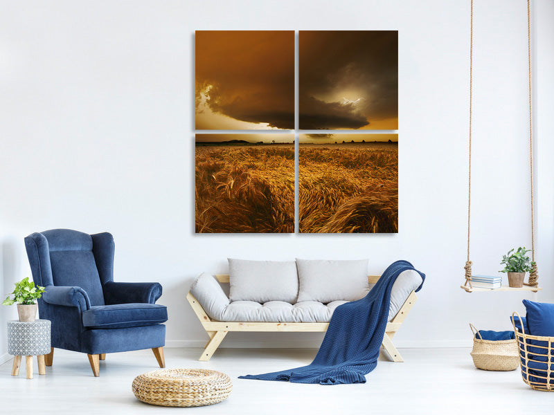 4-piece-canvas-print-spaetsommer-stimmung