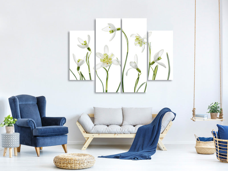 4-piece-canvas-print-spring-snowdrops