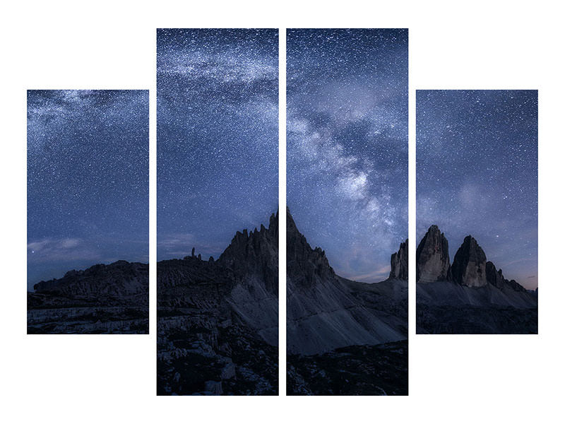 4-piece-canvas-print-stars-in-the-dolomites
