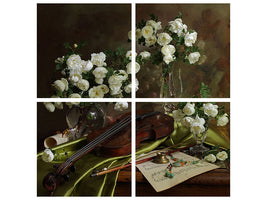 4-piece-canvas-print-still-life-with-violin-and-flowers