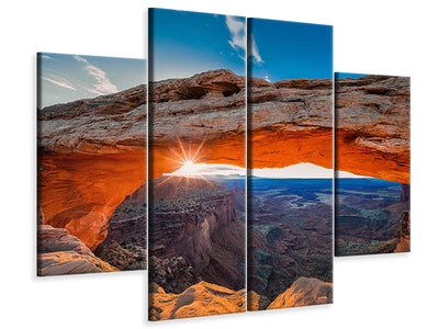 4-piece-canvas-print-sunrise-at-mesa-arch