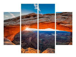 4-piece-canvas-print-sunrise-at-mesa-arch